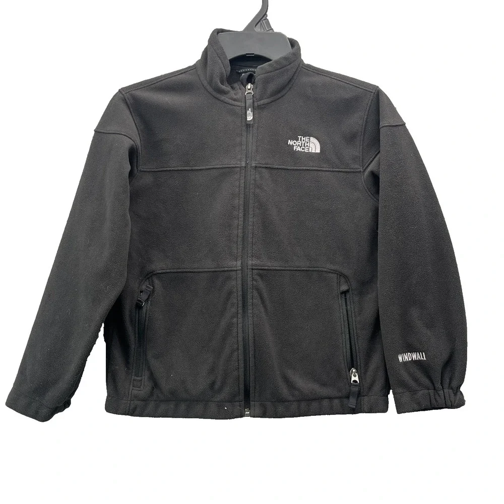 North Face Windwall Jacket Youth Boys Small Black Fleece Outdoor Gorpcore Preppy